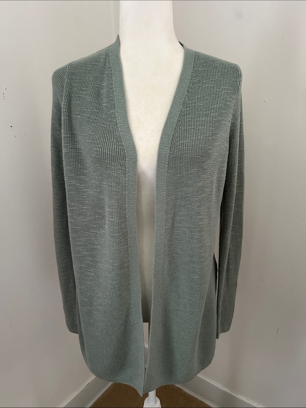 J. Jill Sage Open-Front Knit Cardigan sz xs/M